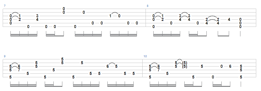 Guide to Open D tuning - Allman Brothers Band – Little Martha tab